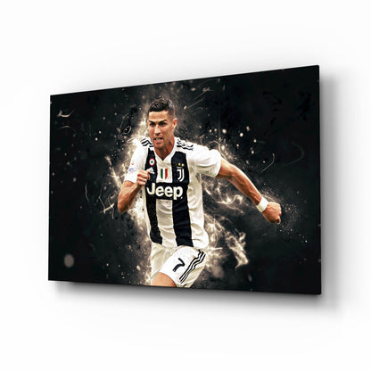 Striped Jersey Sprint Glass Wall Art