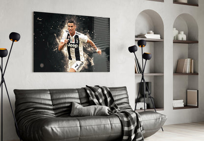 Striped Jersey Sprint Glass Wall Art