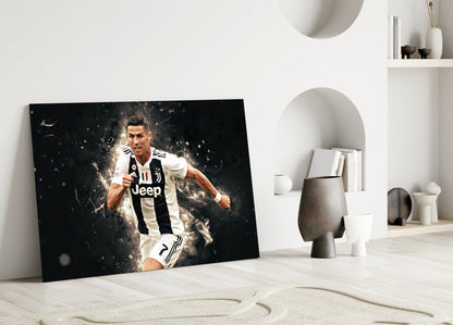 Striped Jersey Sprint Glass Wall Art