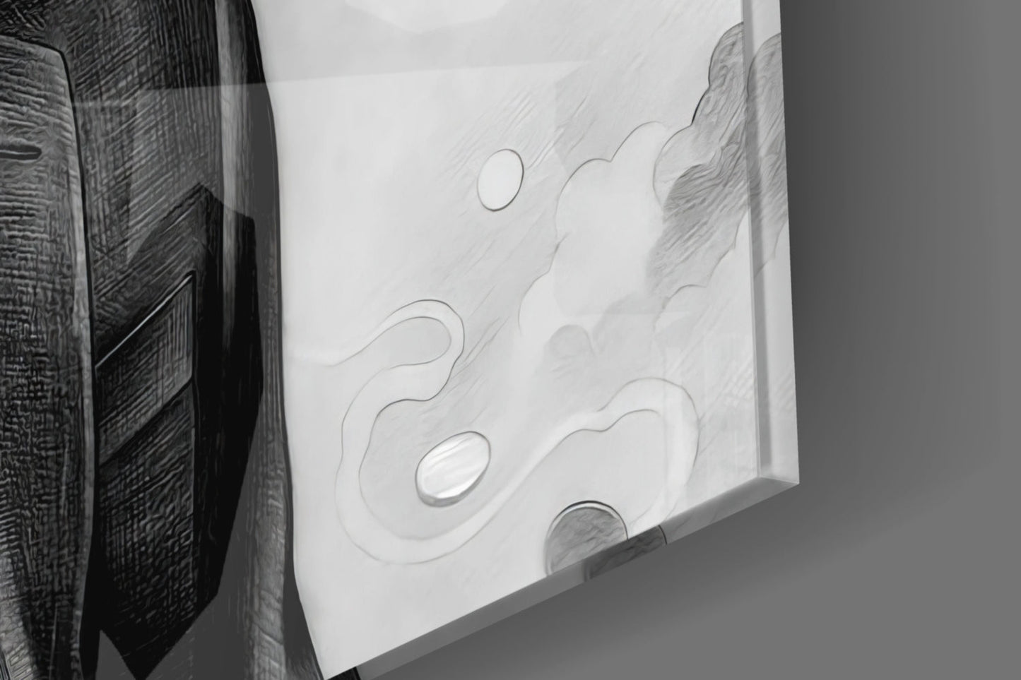Gunslinger in a Black Suit Glass Wall Art