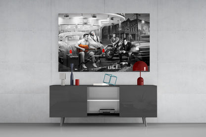 Vintage Hollywood Retro Glass Wall Art