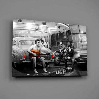 Vintage Hollywood Retro Glass Wall Art