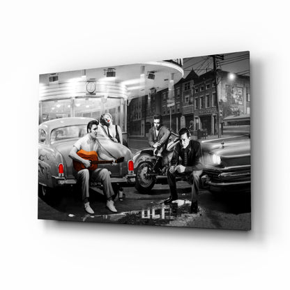 Vintage Hollywood Retro Glass Wall Art