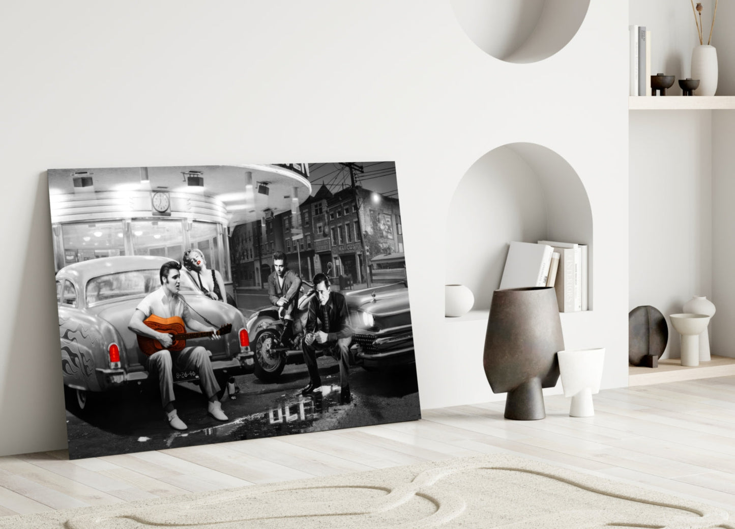 Vintage Hollywood Retro Glass Wall Art