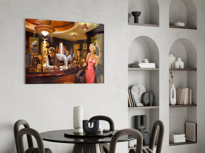 Pink Icons of Old Hollywood Glass Wall Art