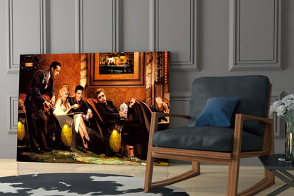 Retro Icons at the Cinema Glass Wall Art
