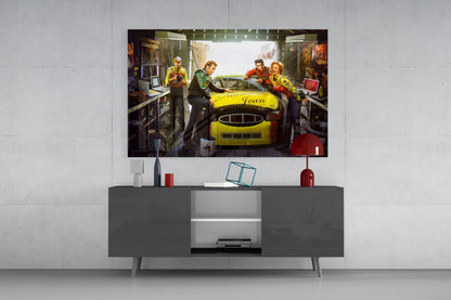 Retro Icons at the Garage Glass Wall Art