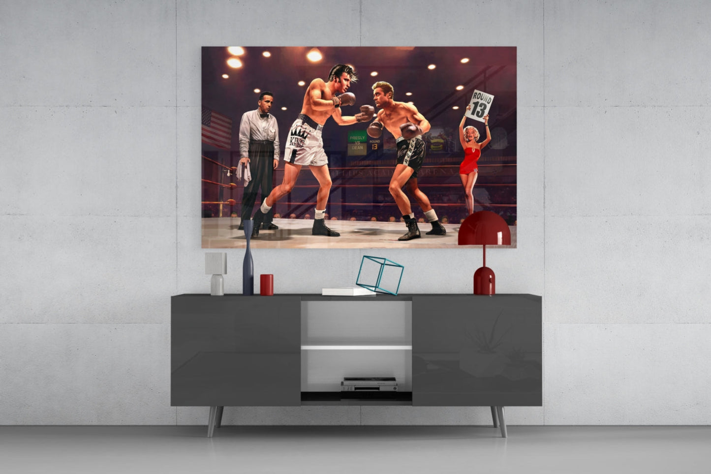 Retro Screen Legends Box Glass Wall Art