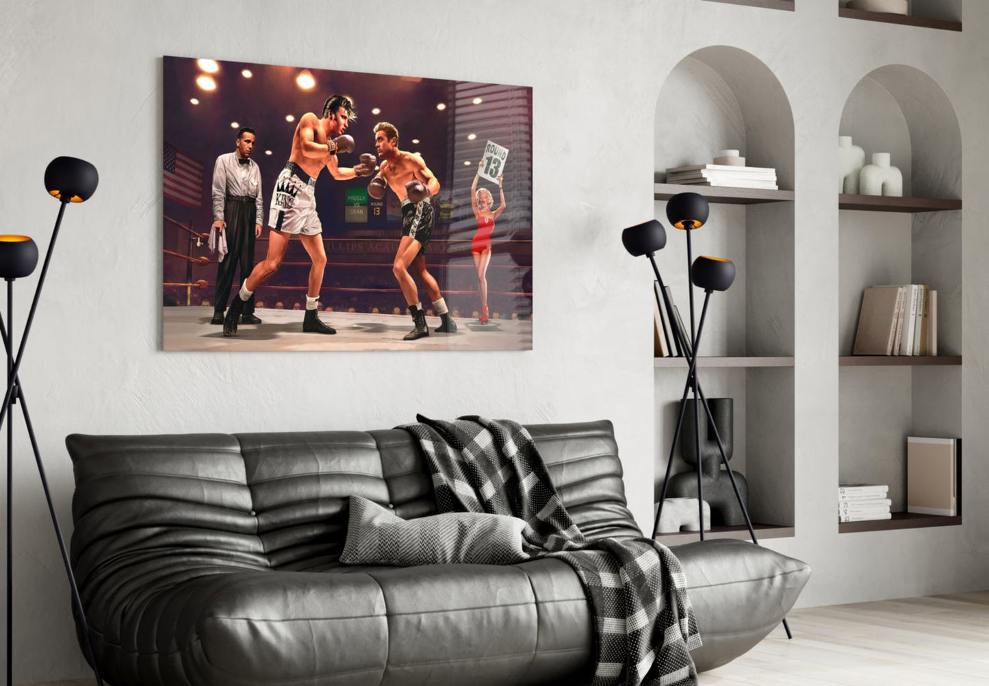 Retro Screen Legends Box Glass Wall Art