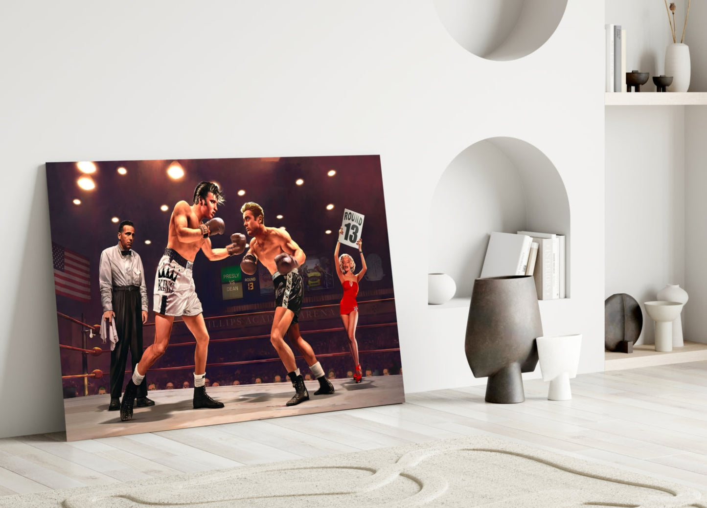 Retro Screen Legends Box Glass Wall Art