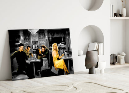 Retro Icons at the Cafe Glass Wall Art