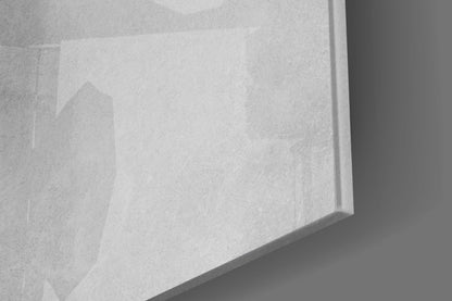 Vertical Blurred Figure Raised Palm Glass Wall Art