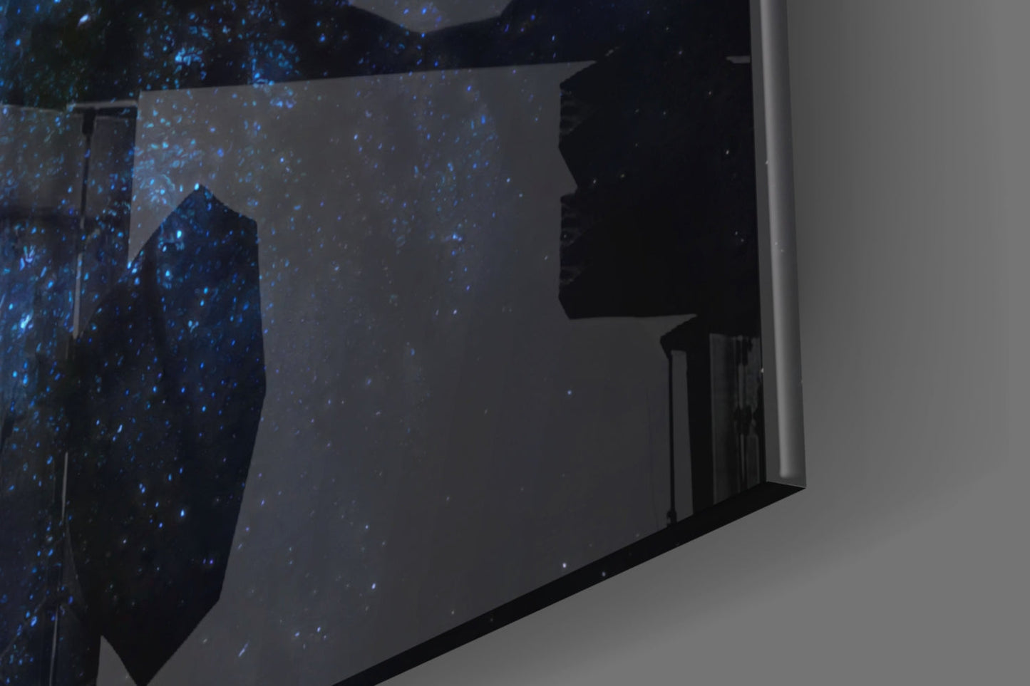 Never Stop Looking Up Starry Forest Glass Wall Art