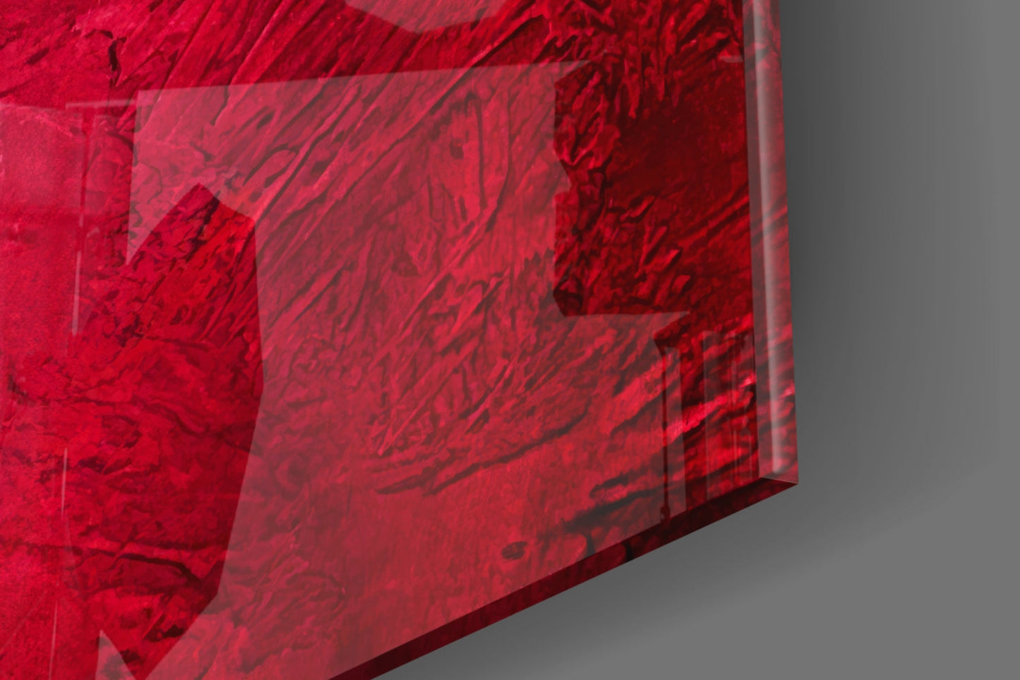 Painted Texture Flag of Poland Glass Wall Art