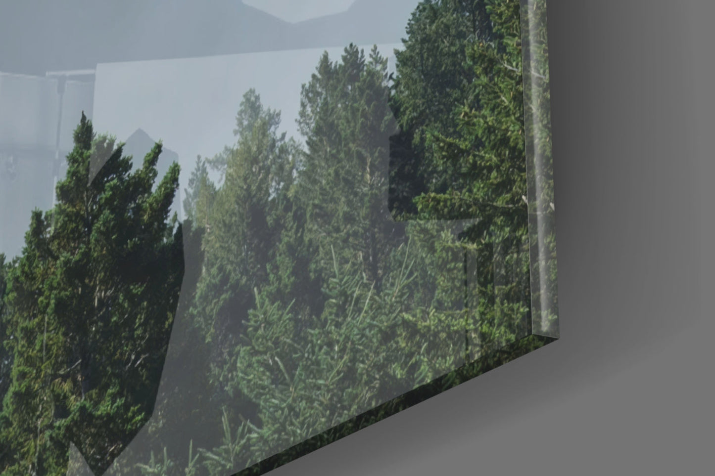 Nothing Impossible Misty Forest Verse Glass Wall Art