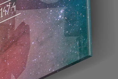 He Counts The Stars Nebula Quote Glass Wall Art