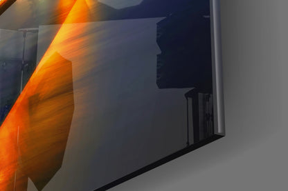 Golden Gate Bridge Night Lights Blue Hour Glass Wall Art