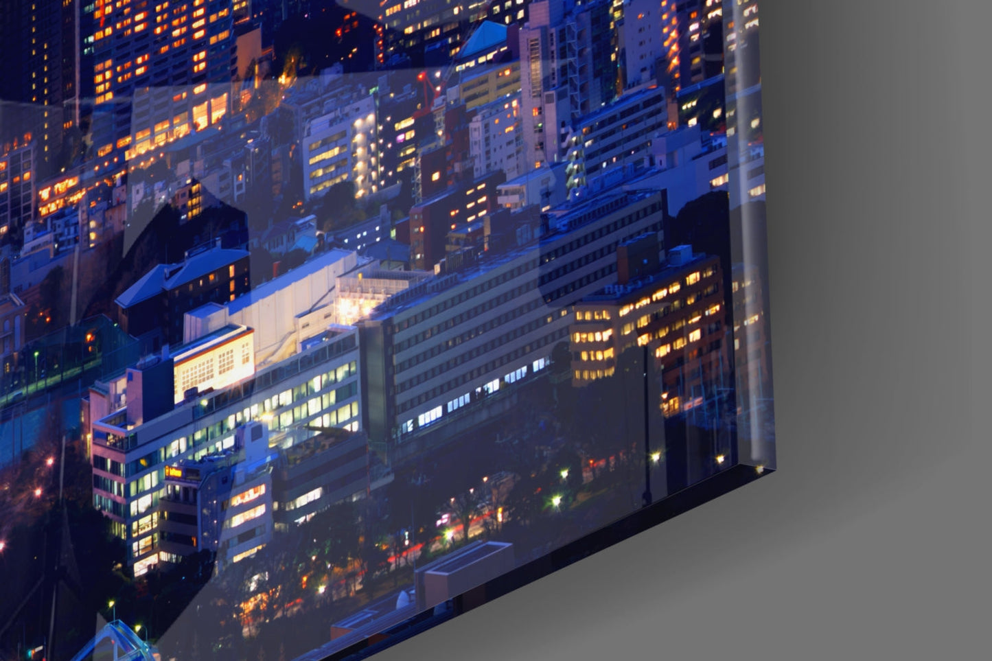 Tokyo Tower Twilight Glass Wall Art