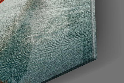 Golden Gate Bridge Daylight Cliff View Glass Wall Art