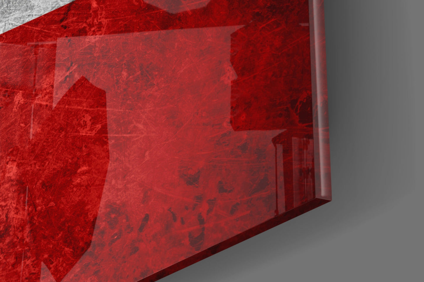 Stone Texture Norway Nordic Cross Flag Glass Wall Art