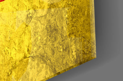 German Flag Stone Texture Glass Wall Art