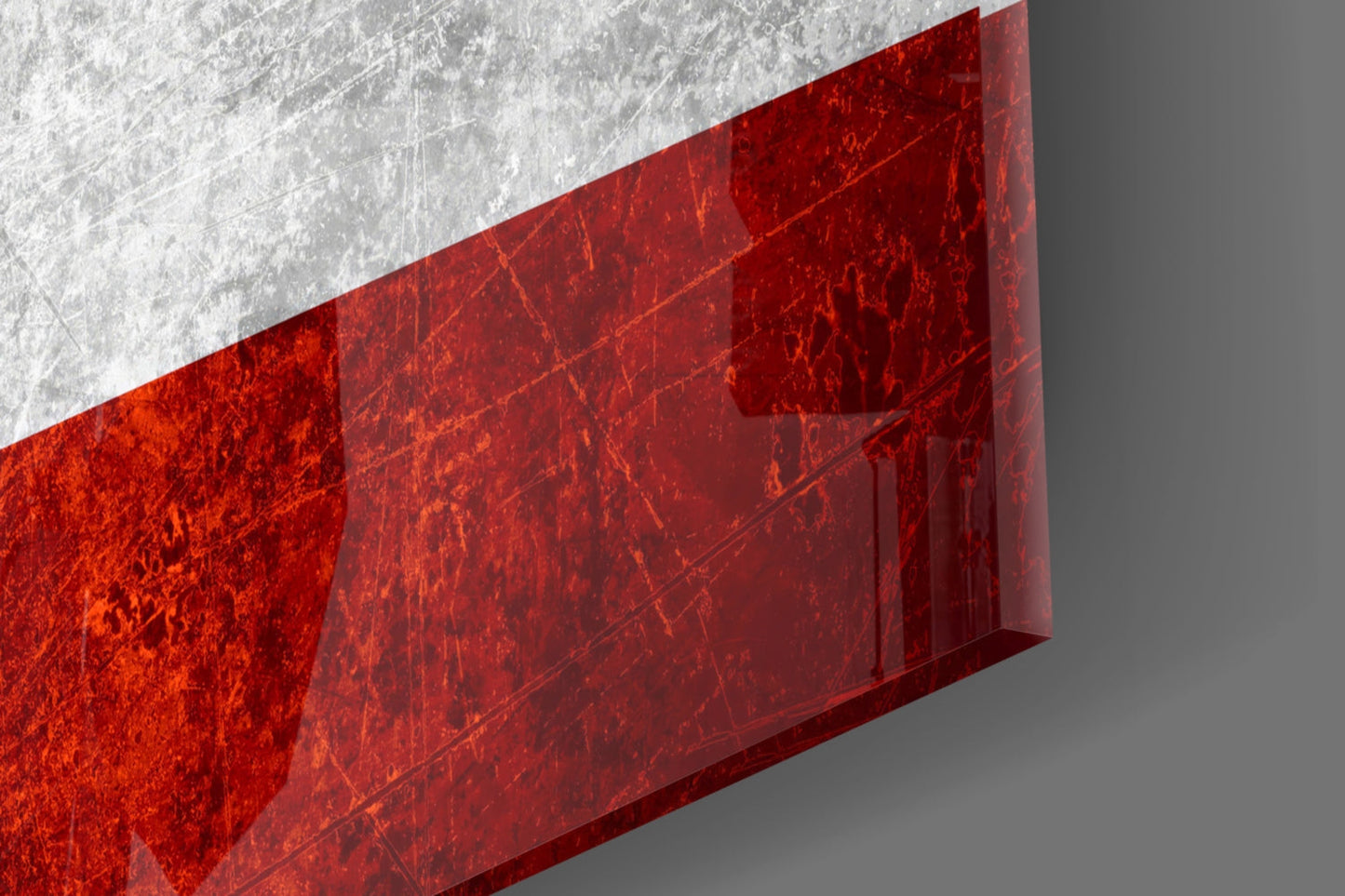 Dark Grunge Puerto Rico Lone Star Flag Glass Wall Art