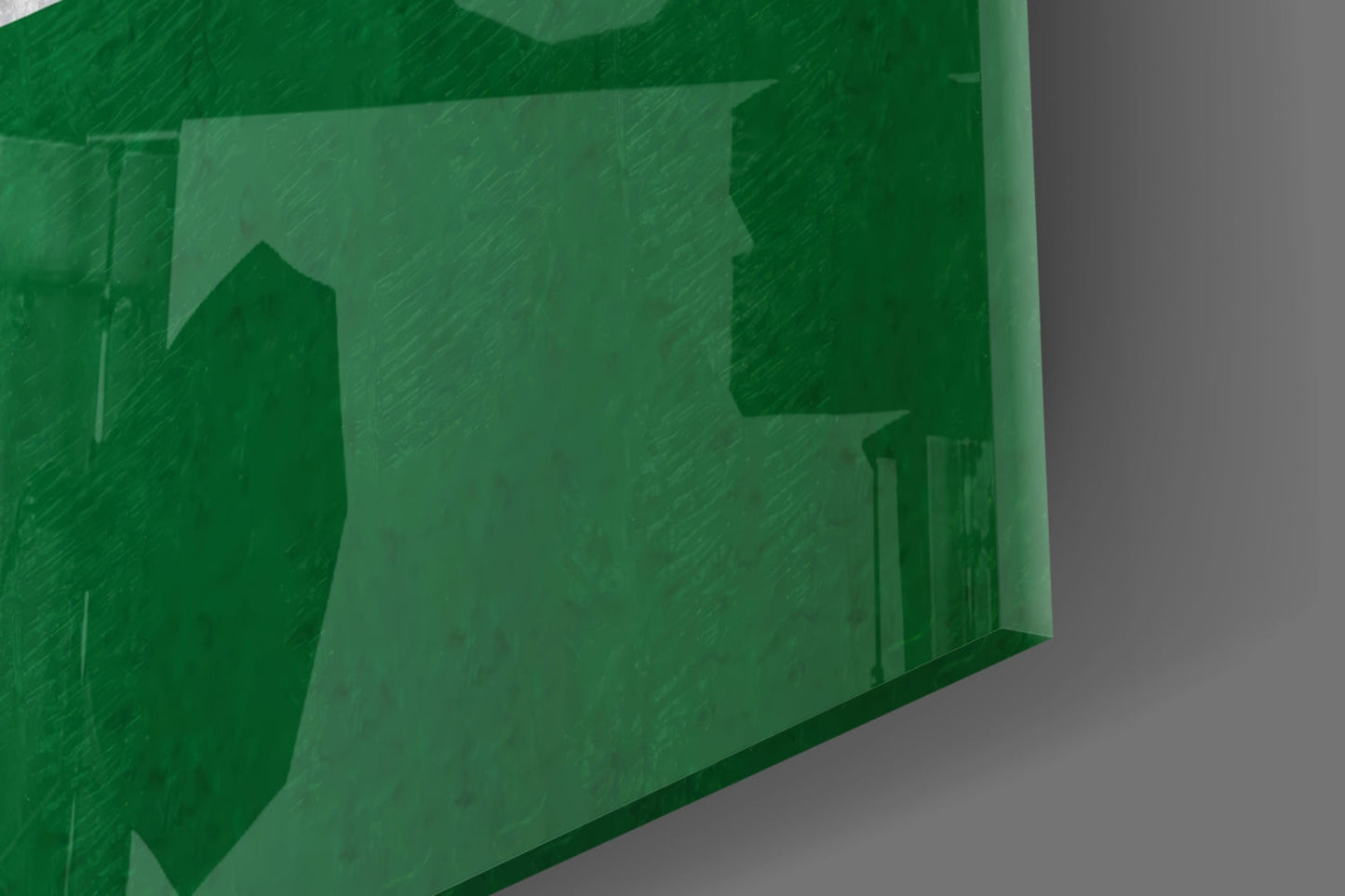 Matte Stone Texture Palestine Flag Glass Wall Art