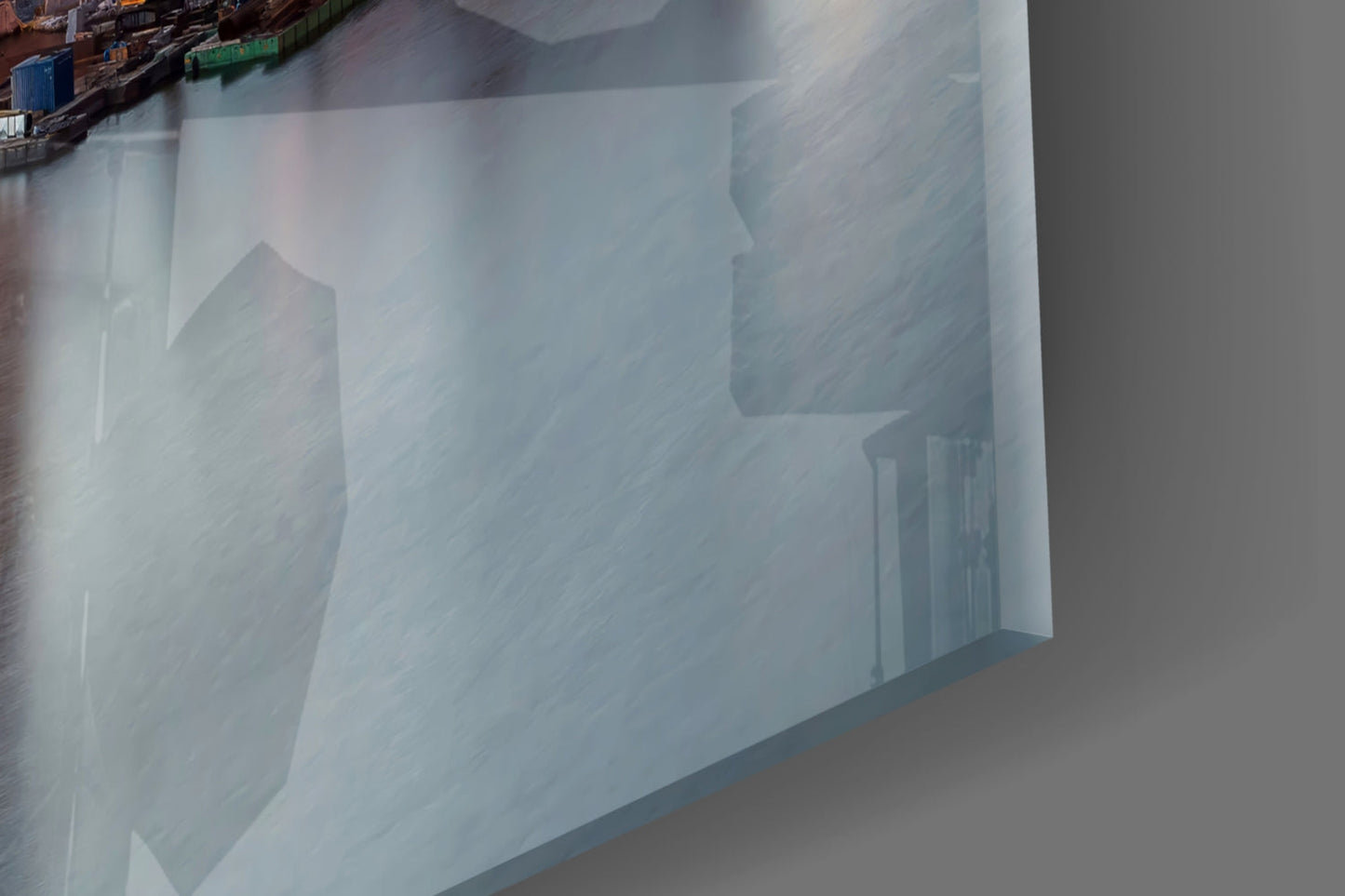 Stockholm Blue Dusk Waterfront Skyline Glass Wall Art