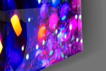 Glowing Gems Purple Blacklight Woman Glass Wall Art