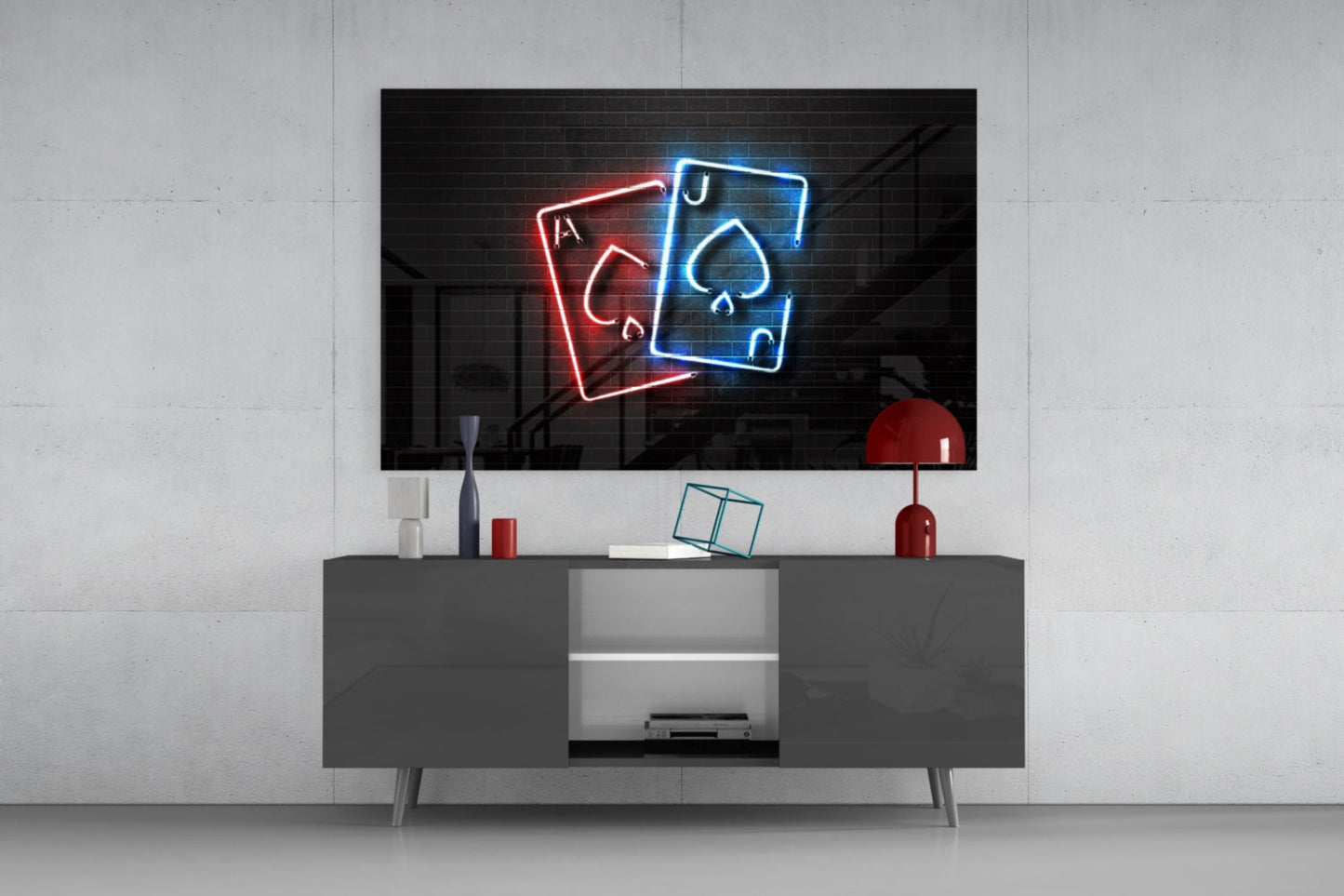 Ace and Sinister Clown Glass Wall Art