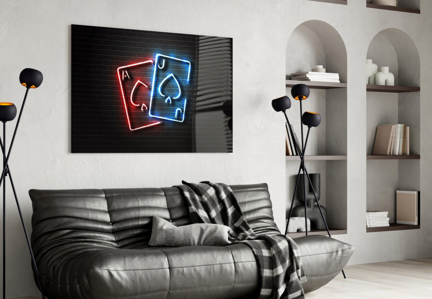Ace and Sinister Clown Glass Wall Art