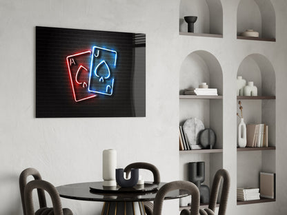 Ace and Sinister Clown Glass Wall Art