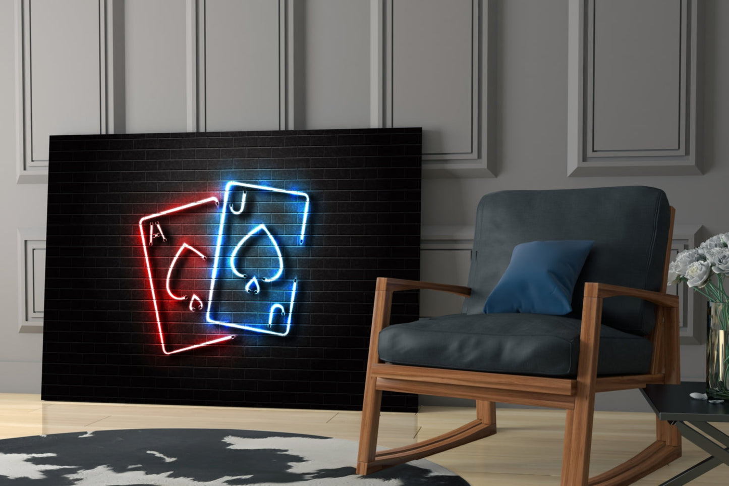 Ace and Sinister Clown Glass Wall Art