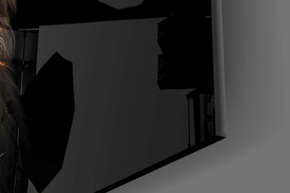 Golden Lion Side Profile Glass Wall Art