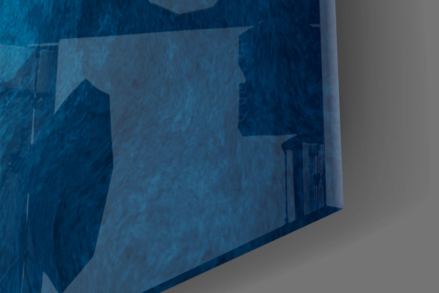 Teal Marble Current Abstract Glass Wall Art