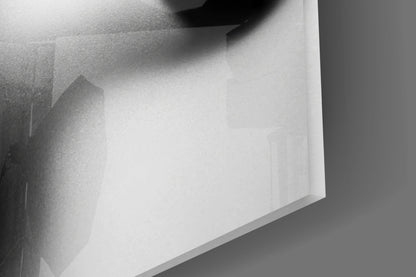Monochrome Shadow Hands Silhouette Glass Wall Art