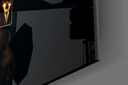 Glowing Heart Ace And Golden Dice Glass Wall Art