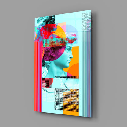 Pop Art Apollo DNA Collage Glass Wall Art