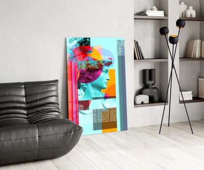 Pop Art Apollo DNA Collage Glass Wall Art