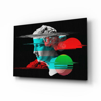 Glitch Bust Retro Sun Glass Wall Art