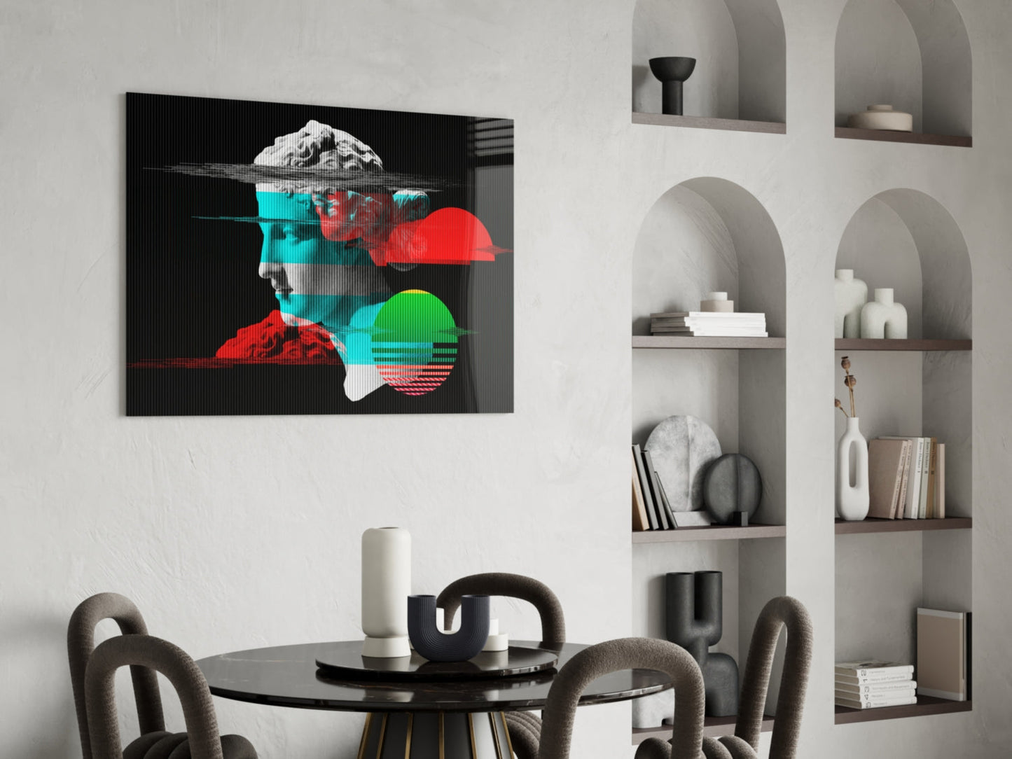Glitch Bust Retro Sun Glass Wall Art
