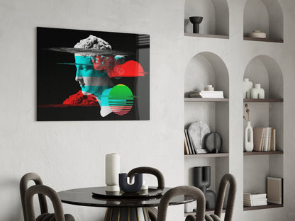 Glitch Bust Retro Sun Glass Wall Art