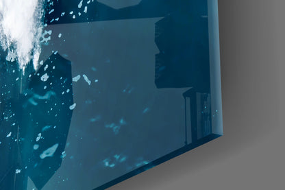 Foaming Wave Spray Glass Wall Art