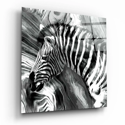 Stunning Zebra Glass Wall Art with Bold Abstract Stripes | Insigneart USA | vintageantiquesgifts.com