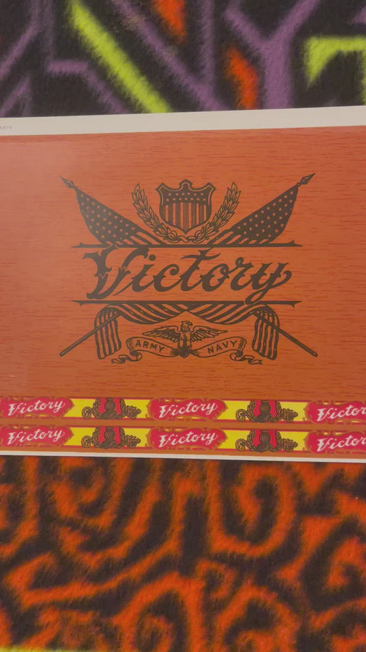 Antique Victory Army & Navy Cigar Label 🦅 Red Lion PA WWI Patriotic Litho