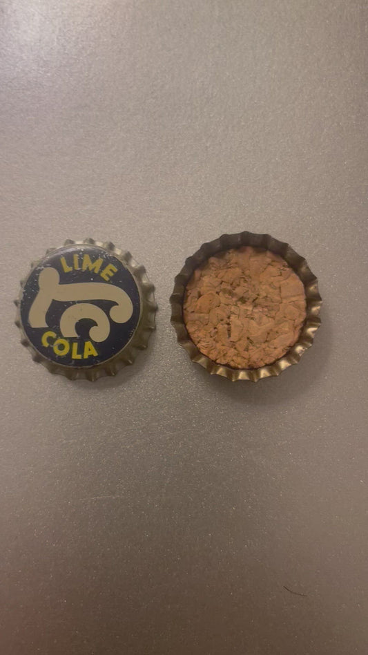 Vintage Lime Cola Bottle Cap from 1940s Montgomery