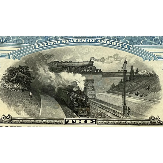Antique 1927 Cleveland Cincinnati Chicago & St. Louis Railway Co. Bond Certificate Vintage Advertisements Stock