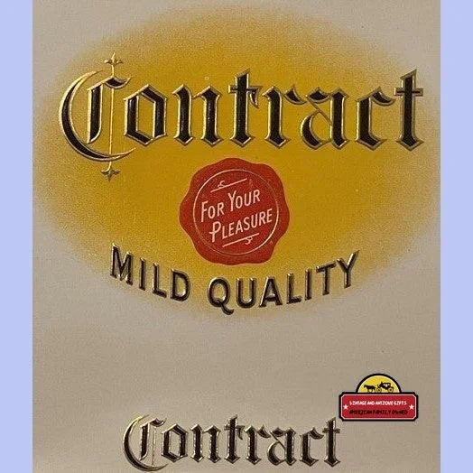 Antique Vintage Contract Embossed Cigar Label 1900s - 1920s Advertisements Rare Label: