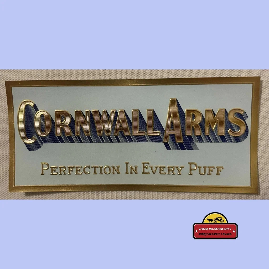 Antique Vintage Cornwall Arms Embossed Cigar Label 1900s - 1930s - Advertisements - Tobacco And Labels | Tobacciana |