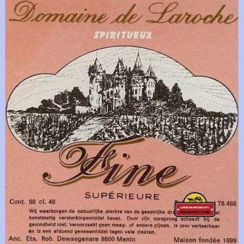 Antique Vintage Domaine De Laroche Spiritueux Label Castle 1930s Advertisements and Gifts Home page Step back in time: